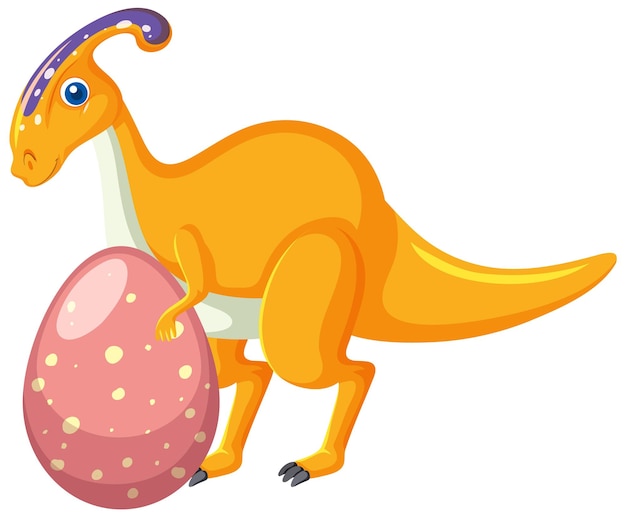 Dessin animé mignon dinosaure Parasaurolophus