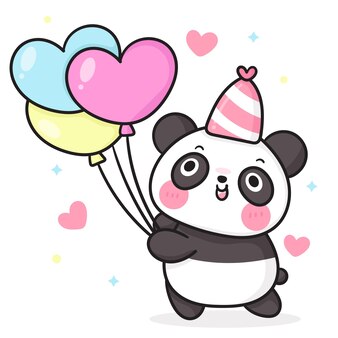 Carte D Anniversaire Avec Un Ours Panda Dans Un Style Plat Vecteur Gratuite Carte D Anniversaire Avec Un Ours Panda Dans Un Style Plat Vecteur Gratuite