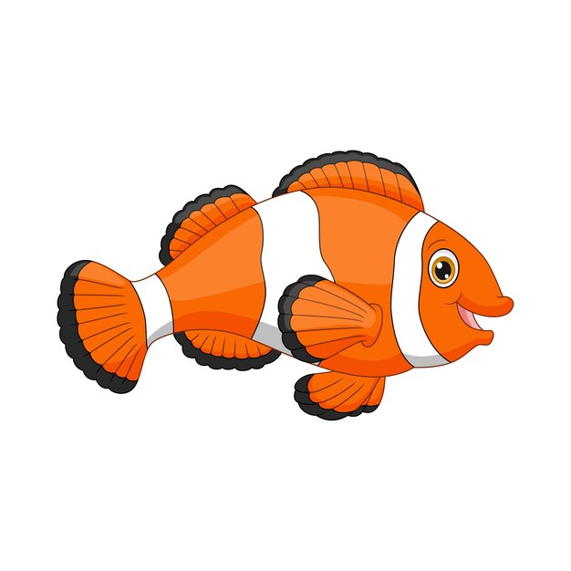 Style De Dessin Anime De Poisson Clown Vecteur Premium
