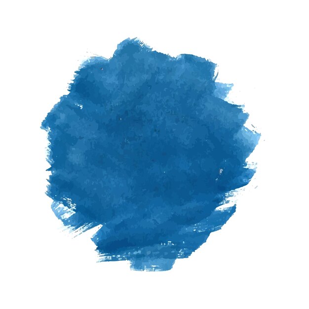 Dessin aquarelle de coup de pinceau bleu à la main
