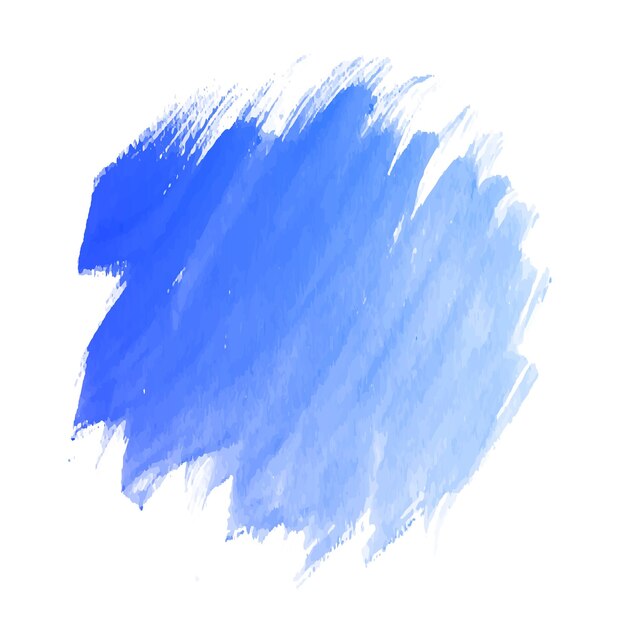 Dessin aquarelle de coup de pinceau bleu à la main