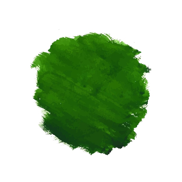 Dessin Aquarelle De Coup De Pinceau Vert à La Main