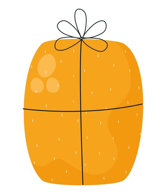 Vecteur gratuit dessin de cadeau jaune