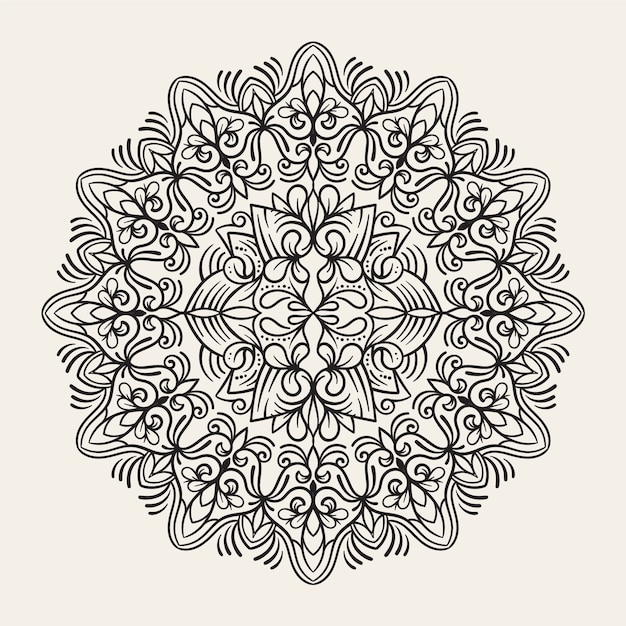 Dessin De Fleur De Lotus Mandala Dessiné à La Main