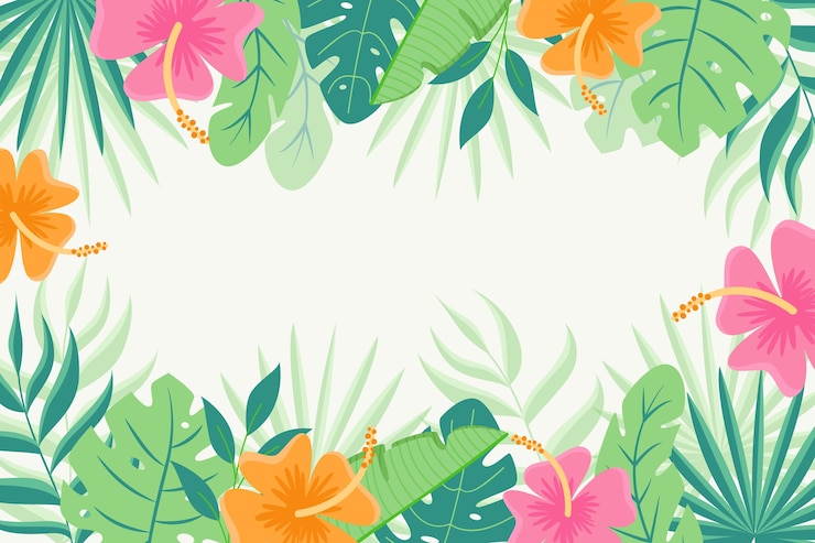 Vecteur gratuit dessin de fond de feuilles tropicales