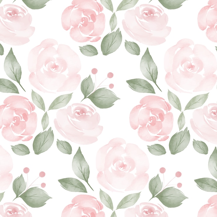 Vecteur gratuit dessin à motifs floraux à l'aquarelle