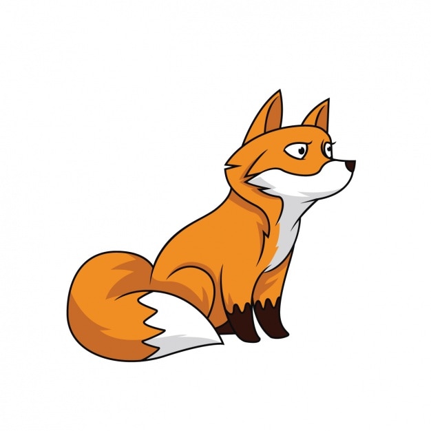 Vecteur gratuit dessin de renard peint à la main