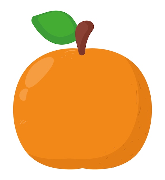 Vecteur gratuit dessin en tangerine orange