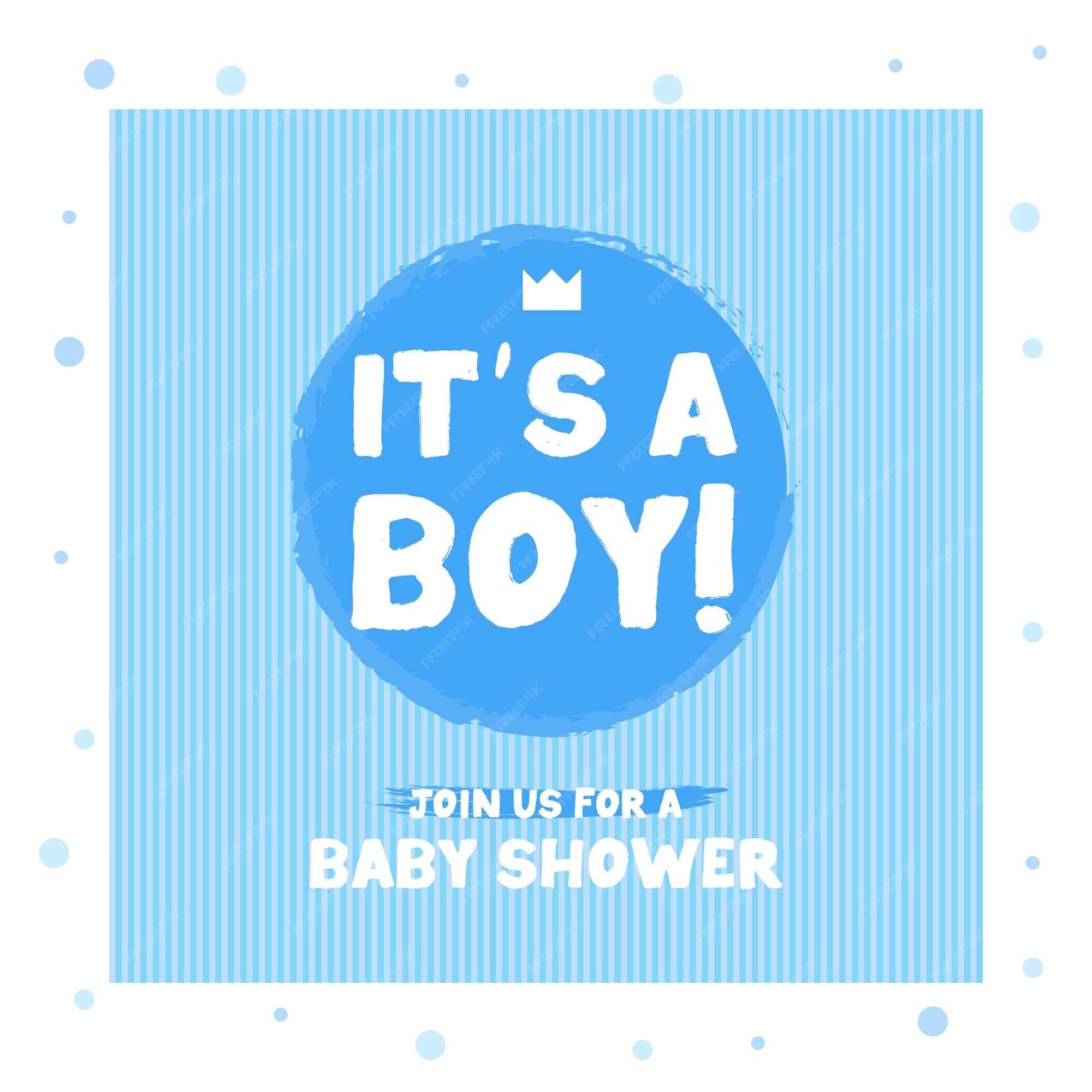 Dessine A La Main C Est Une Citation De Garcon Bleu Sur Fond Blanc Carte De Douche De Bebe Avec Lettrage Couronne Etoiles Et Coeur Faire Part Bebe Garcon Vecteur Premium