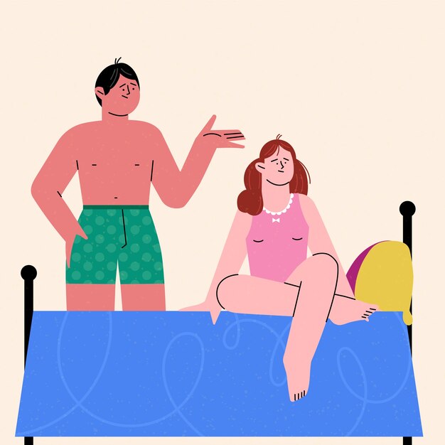 Dessiné à la main sans illustration sexuelle
