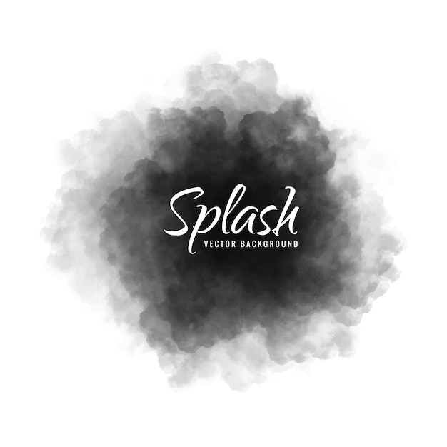 Vecteur gratuit dessinés à la main noir splash aquarelle douce