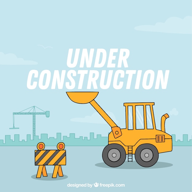 Vecteur gratuit dessinés à la main sous le fond de construction