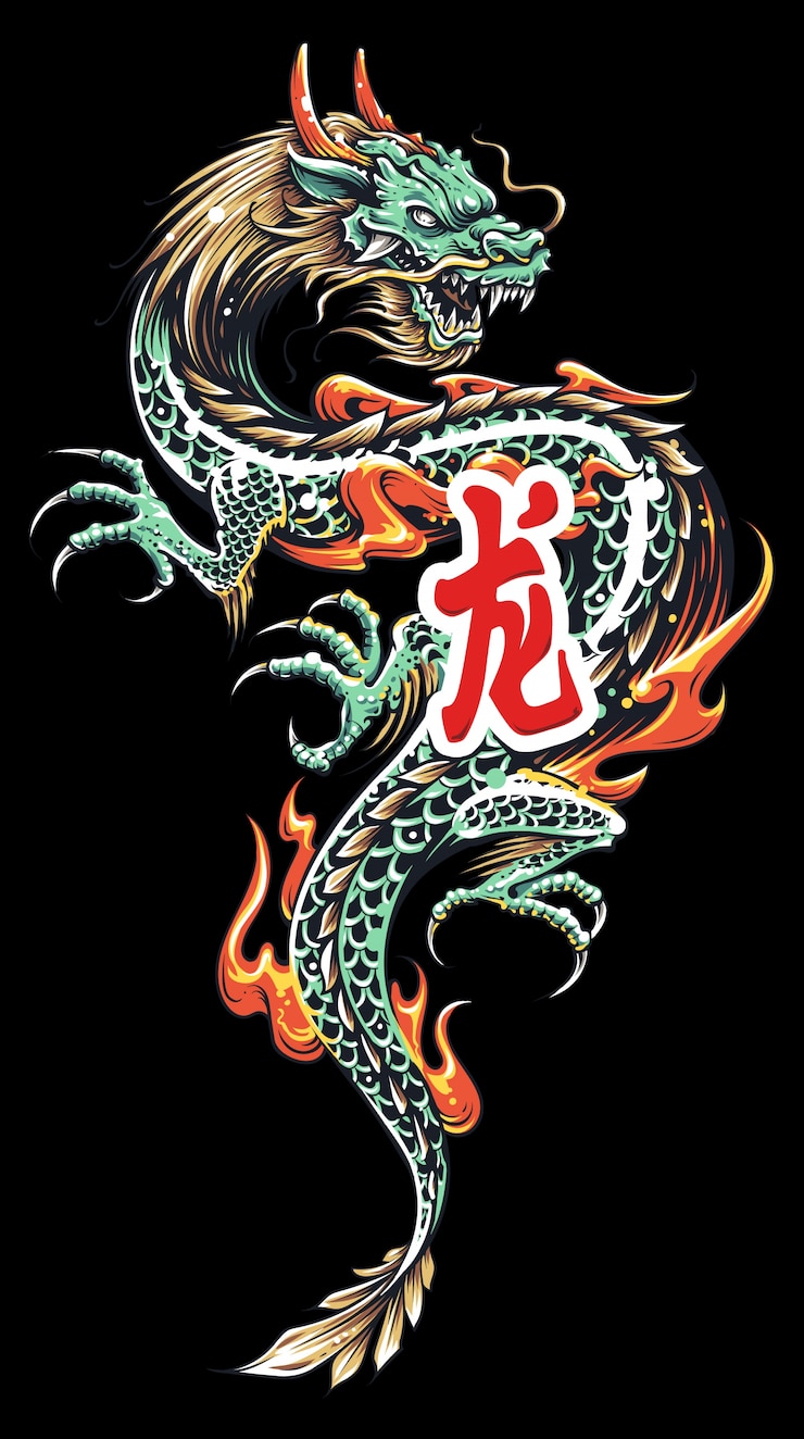Vecteur gratuit des dessins de dragons colorés