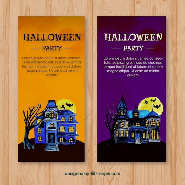 Deux Invitations Pour Une Fête D'halloween