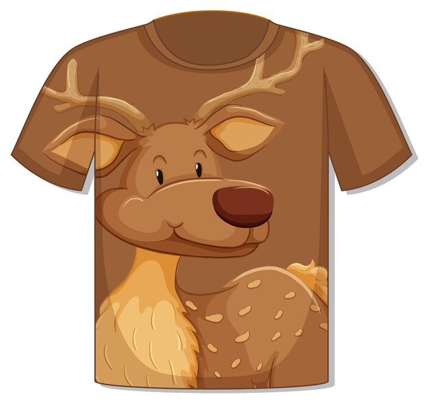 Devant du t-shirt avec modèle de cerf