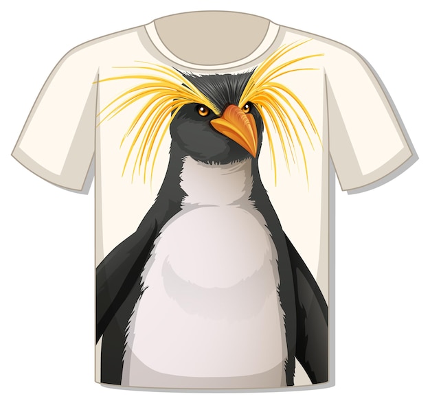 Devant du t-shirt avec modèle de pingouin