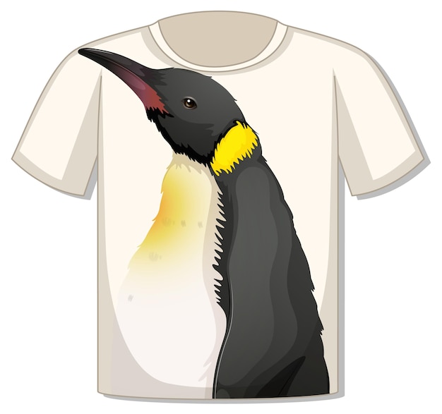 Devant Du T-shirt Avec Modèle De Pingouin