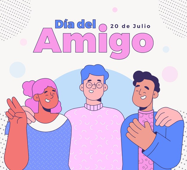 Dia del Amigo - 20 de julio illustration