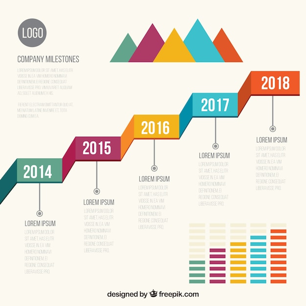 Vecteur gratuit diagramme de l'entreprise avec un style coloré