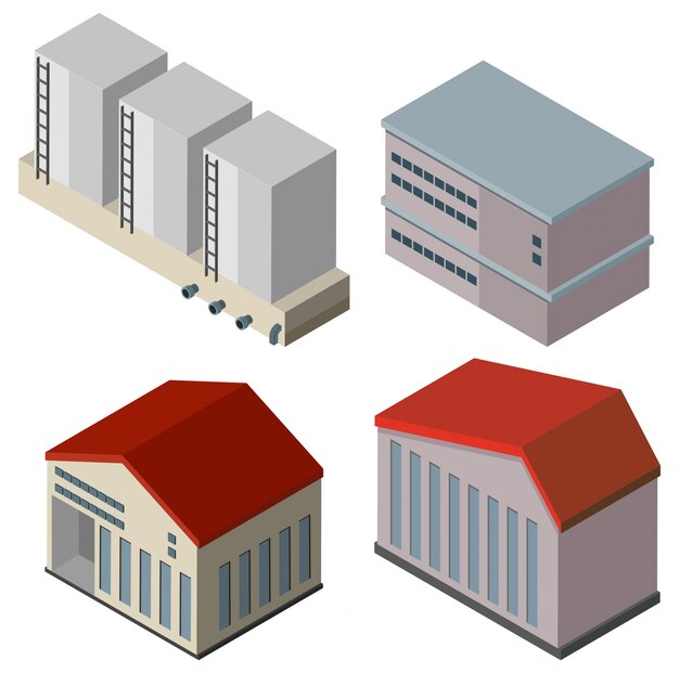 Différentes conceptions de bâtiments