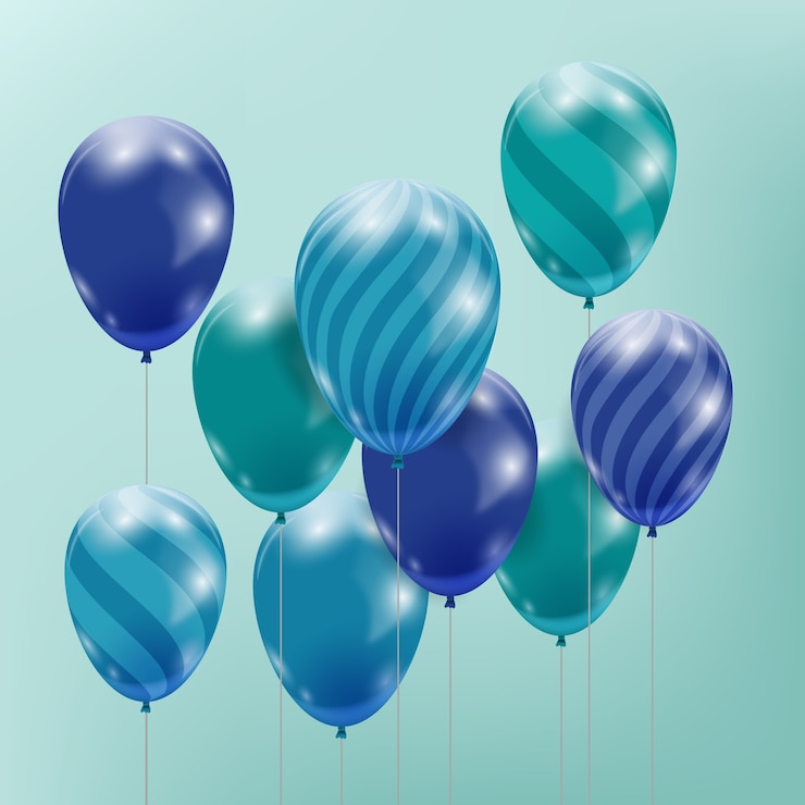 Vecteur gratuit différents ballons réalistes colorés