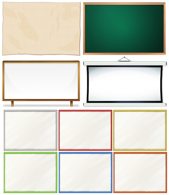 Bureau Tableau Blanc. Chemins De Détourage Inclus Dans Le Fichier JPG. Clip  Art Libres De Droits, Svg, Vecteurs Et Illustration. Image 44236482