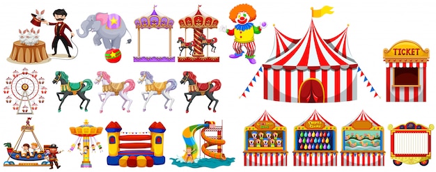 Différents objets du cirque