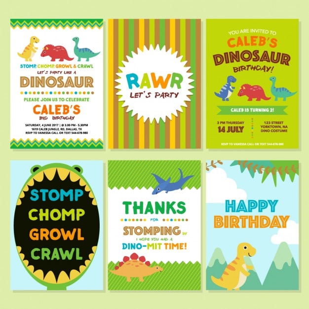 Dinosaur Birthday Party Invitation