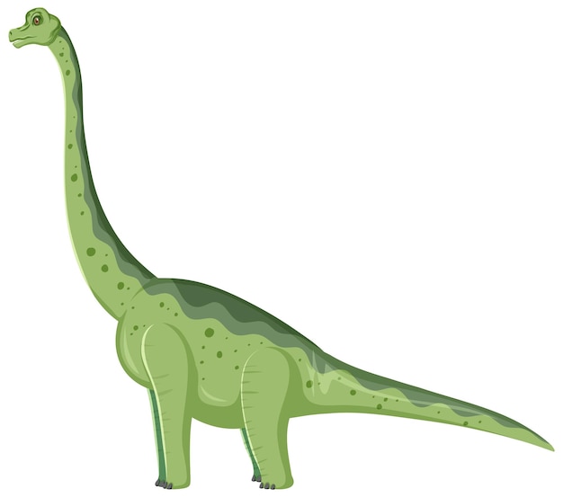 Vecteur gratuit dinosaure brachiosaure sur fond blanc