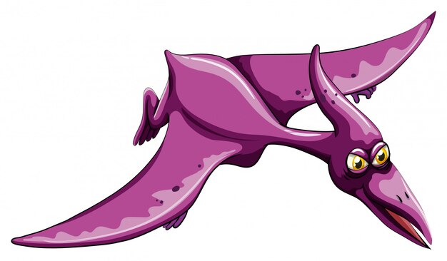 Dinosaure violet avec des ailes