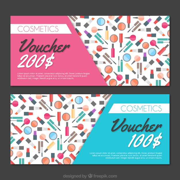 Vecteur gratuit discount beauty coupon design plat