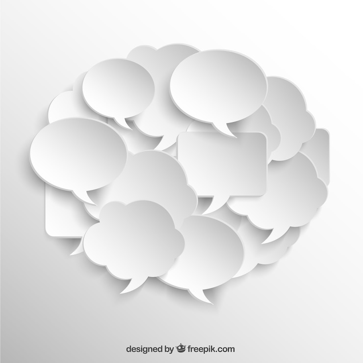Vecteur gratuit discours blanc bubbles collection