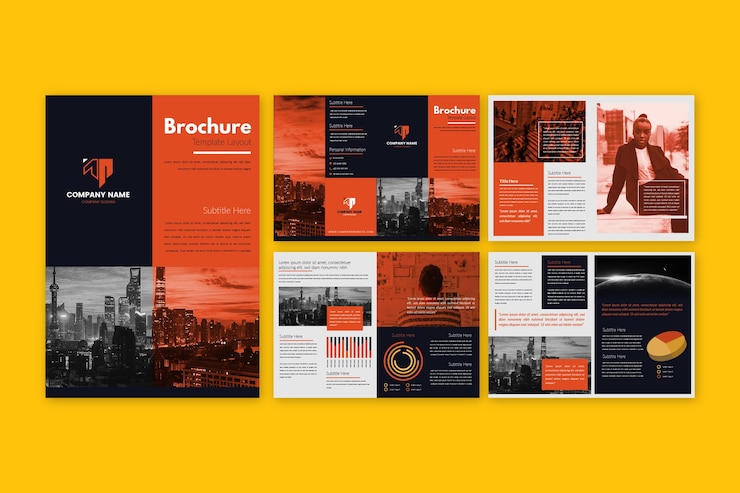 Vecteur gratuit disposition du modèle de brochure