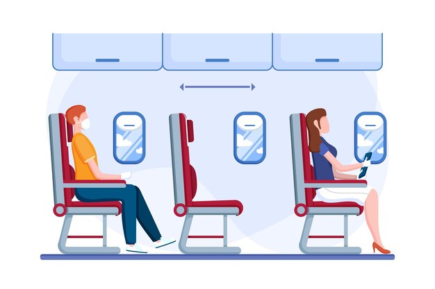 Distance sociale entre les passagers