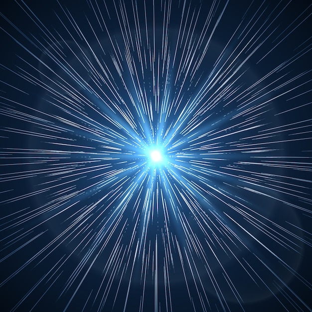 Vecteur gratuit distorsion temporelle. rayon starburst supernova. éclat d'espace d'étoile de lumière flare