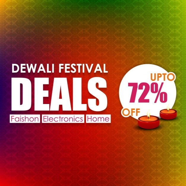 Diwali Carte Vente Deal Avec Le Fond