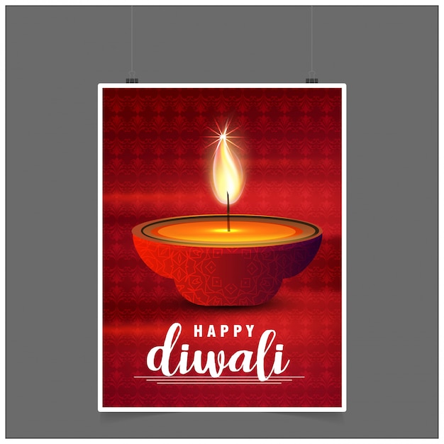 Diwali Design Fond Sombre Et Vecteur De Typographie