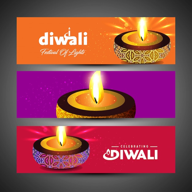 Diwali heureux avec design créatif et vecteur de typographie