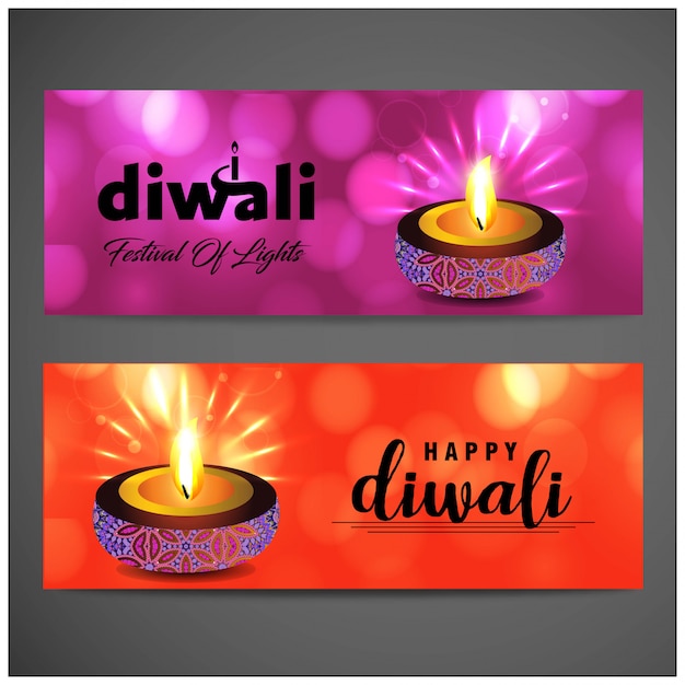 Diwali Heureux Avec Design Créatif Et Vecteur De Typographie