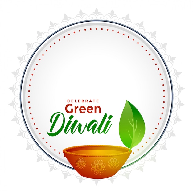 Diwali Vert Avec Espace De Texte