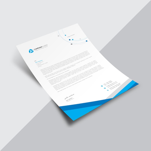 Document commercial blanc avec détails géométriques géométriques