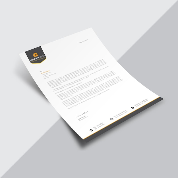 Document Commercial Blanc Avec Logo