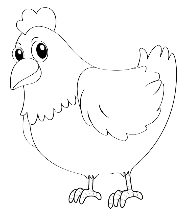 Vecteur gratuit doodle animal pour poule