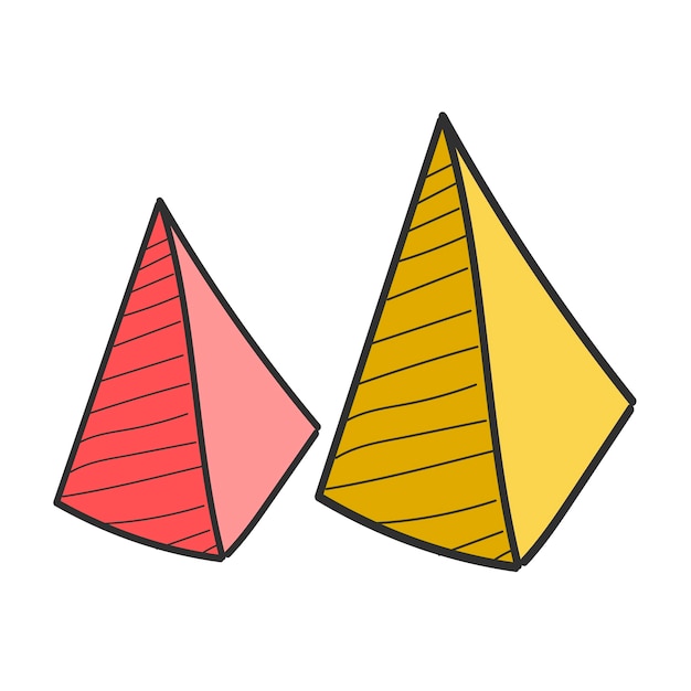 Vecteur gratuit doodle de graphique de pyramide de résumé d'affaires