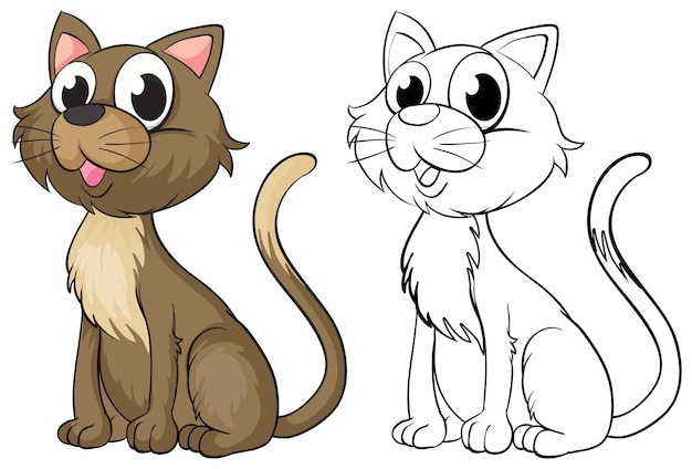 Doodle personnage animal pour chat mignon