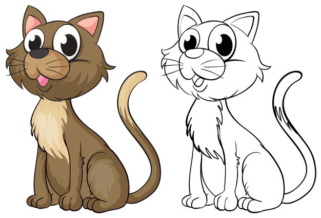 Doodle personnage animal pour chat mignon