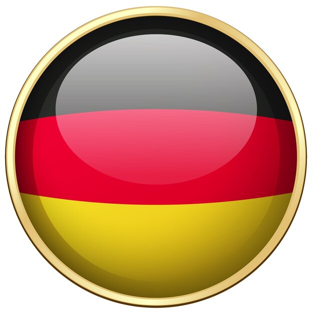 Drapeau de l'Allemagne sur badge rond
