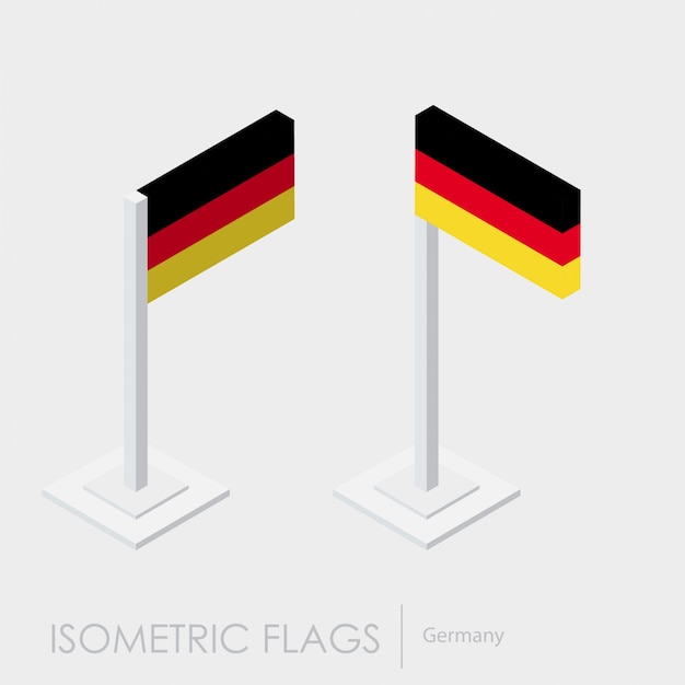 Drapeau Isométrique De L'allemagne