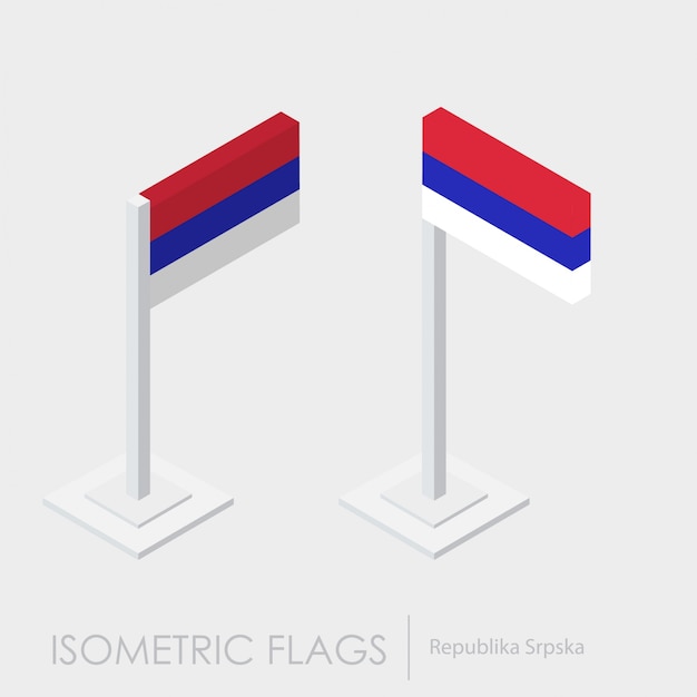 Drapeau Isométrique Republika Srpska