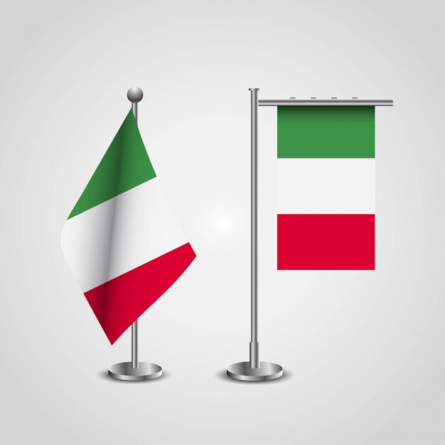 Drapeau d&#39;Italie avec le vecteur de design créatif